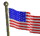 The United States Flag Waving